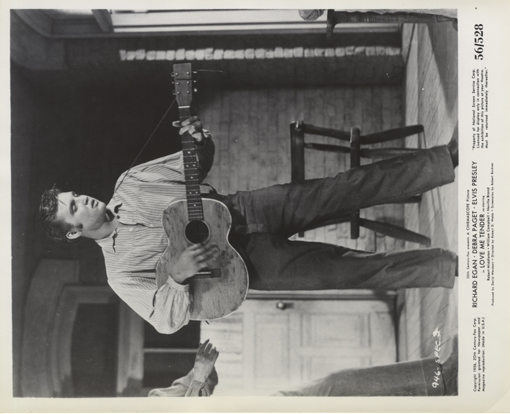 Elvis Presley Love Me Tender Playing Guitar Original 8x10 Silver Gelatin Photo