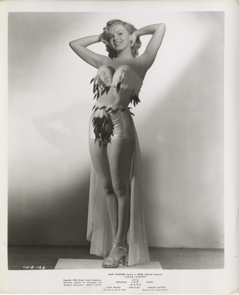 Marilyn Monroe Love Happy 1948 Leggy Glamour Pin Up Rare Vintage Silver Gelatin 8x10 Photograph