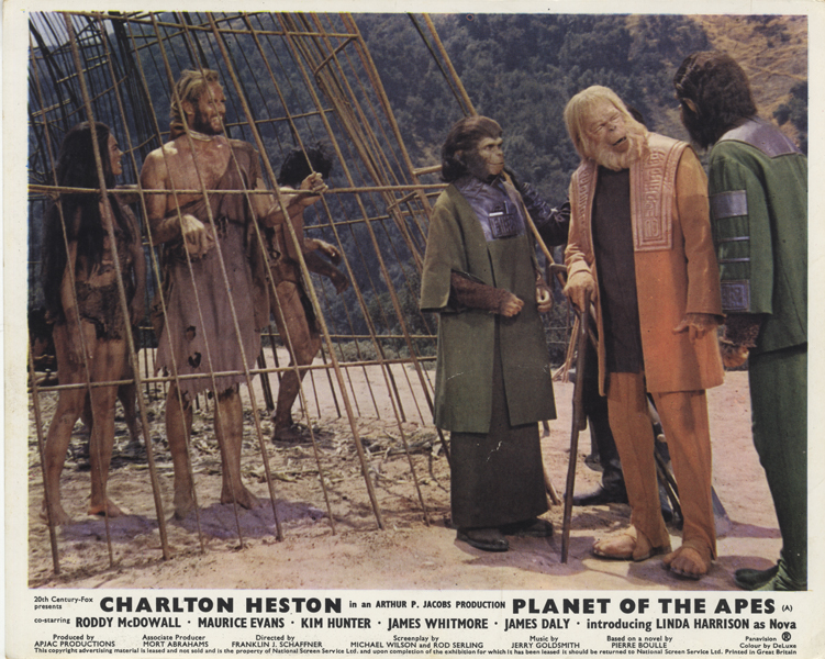 Planet of the Apes 1968 Original British Lobby Card Charlton Heston Linda Harrison Roddy McDowall Kim Hunter